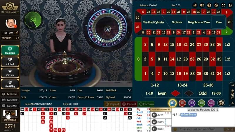 dream gaming roulette